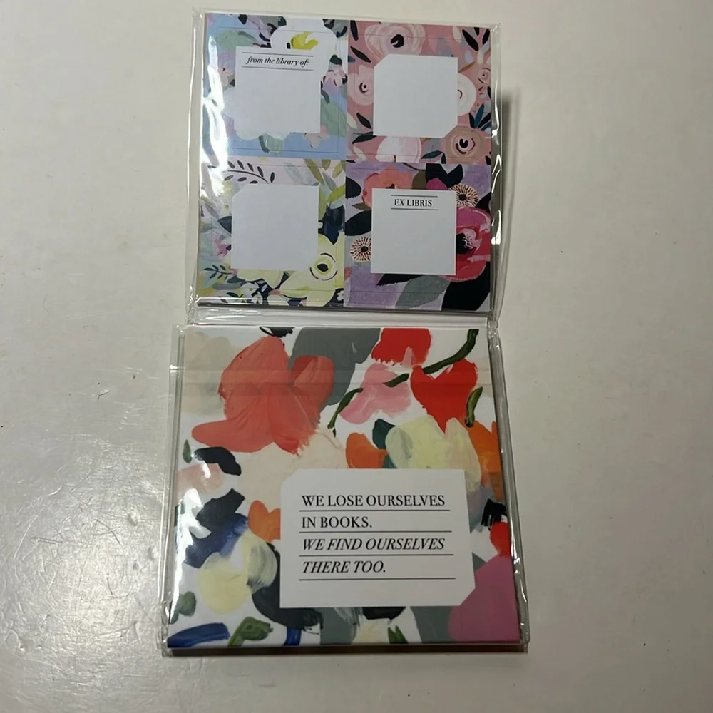 Book Plates painted petals
